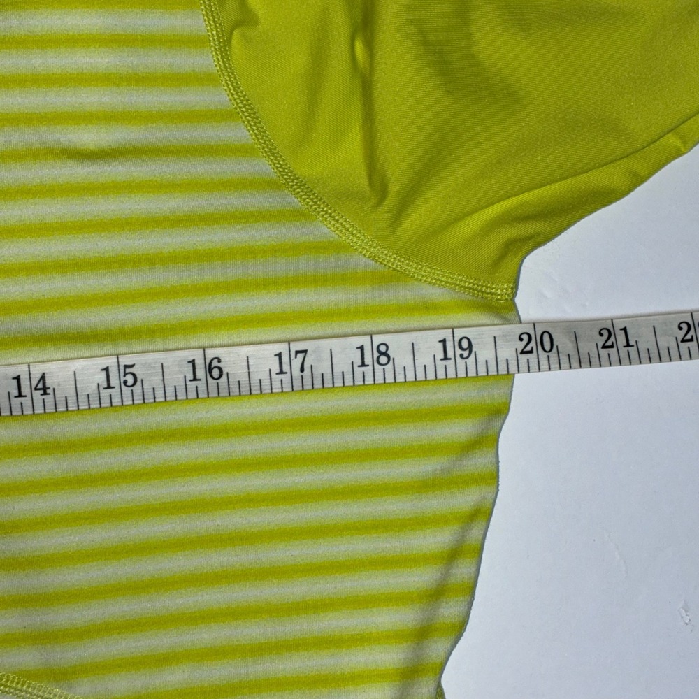 Mountain Hardwear Womens Neon Striped‎ 1/4 Zip Hooded Pullover Size L/G FLAW - Picture 6 of 7